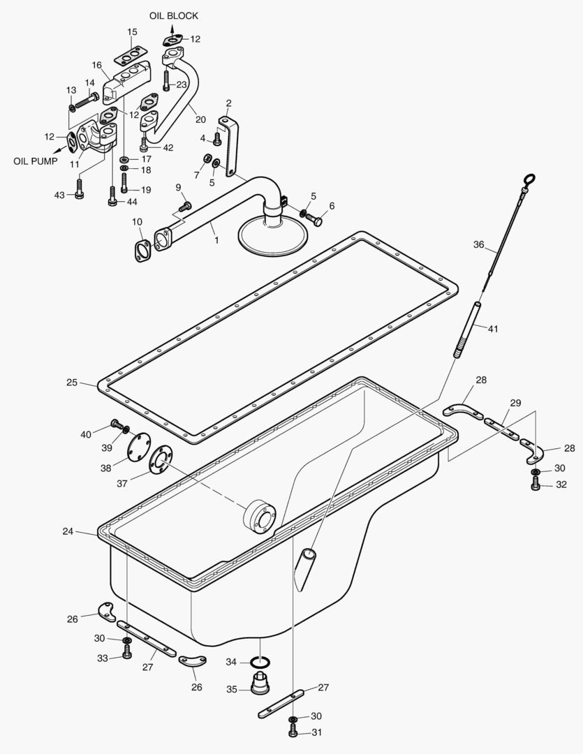 МАСЛЯНАЯ ТРУБКА(В ПОДДОНЕ КАРТЕРА)