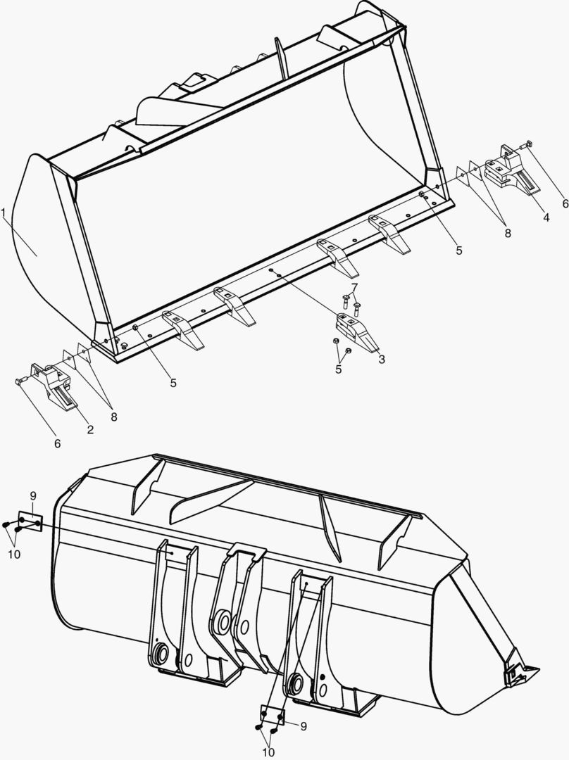 КОВШ В СБОРЕ -2.7 м3 ОДНИ ЗУБЬЯ