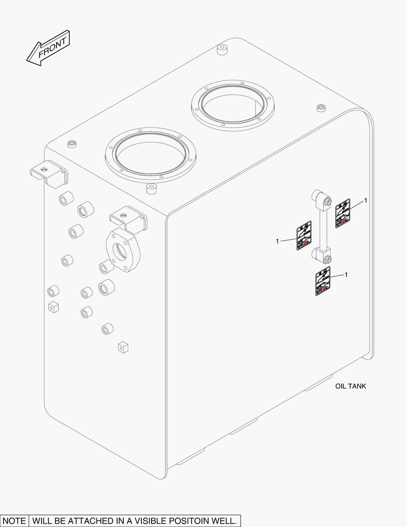 5330 DECAL - OIL CHECK (STANDARD TEMPERATURE)