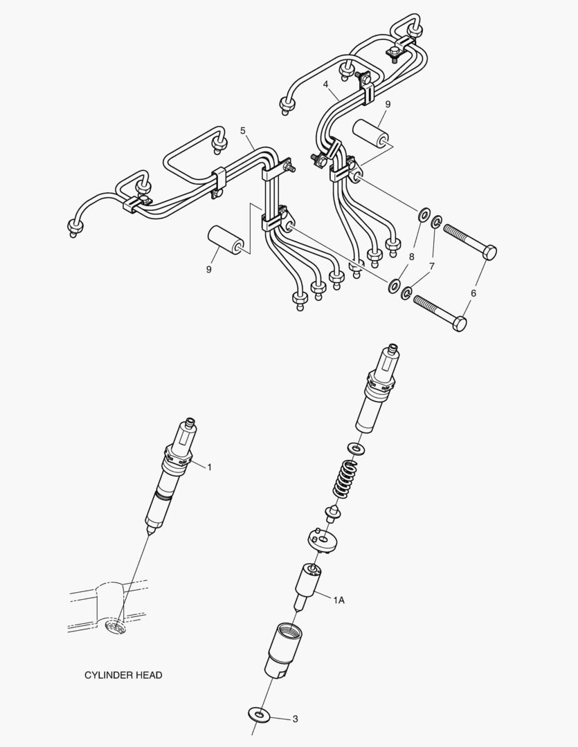 025 NOZZLE & FUEL INJECTION PIPE