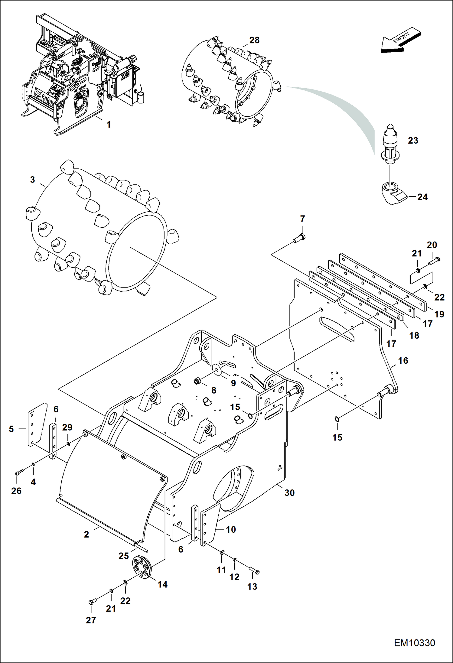 ПЛАНИРОВЩИК (РАМА) (СЕРИЙНЫЙ НОМЕР AZTD00101 И ВЫШЕ)