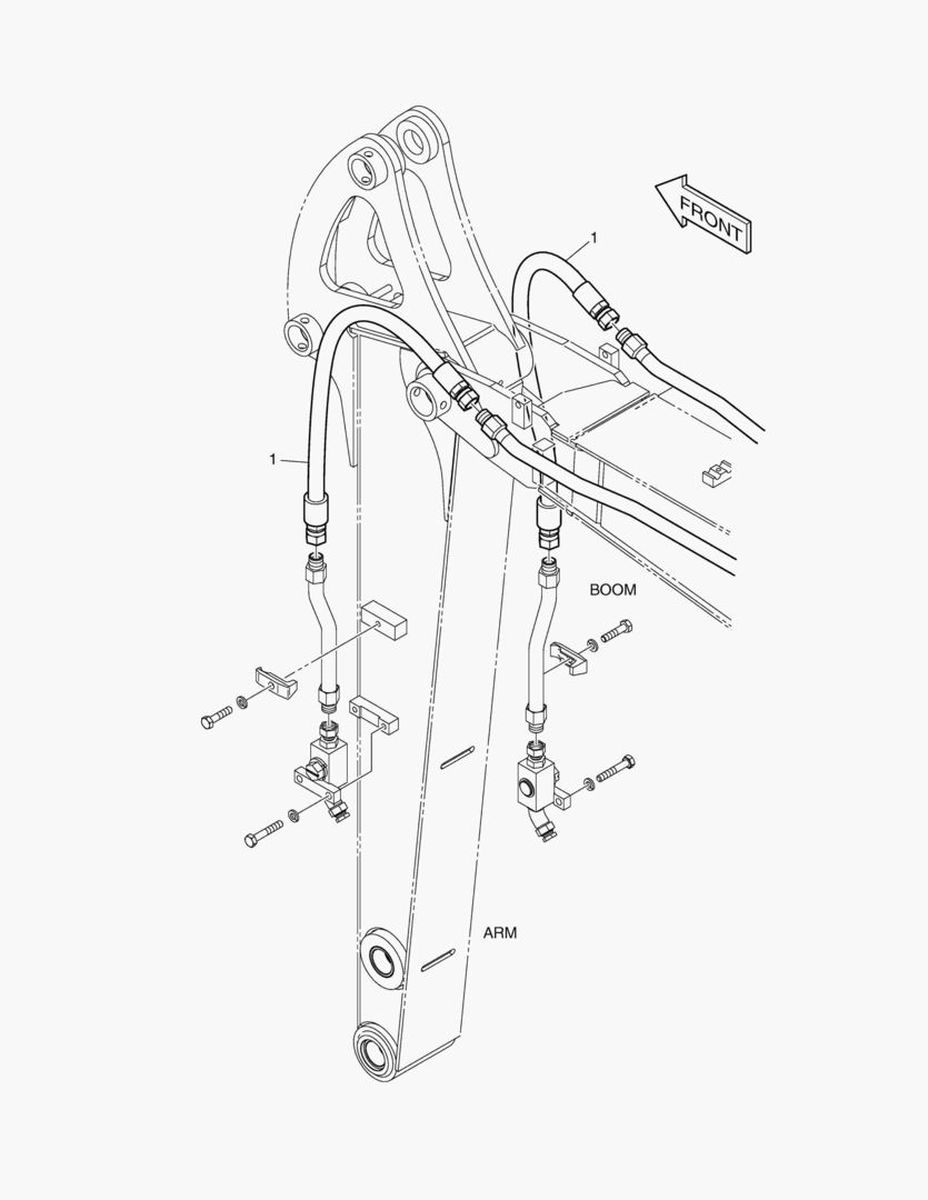 ПЕРЕДНИЙ ТРУБОПРОВОД - ВЫКЛЮЧАТЕЛЬ(РУКОЯТЬ 1.3 м)