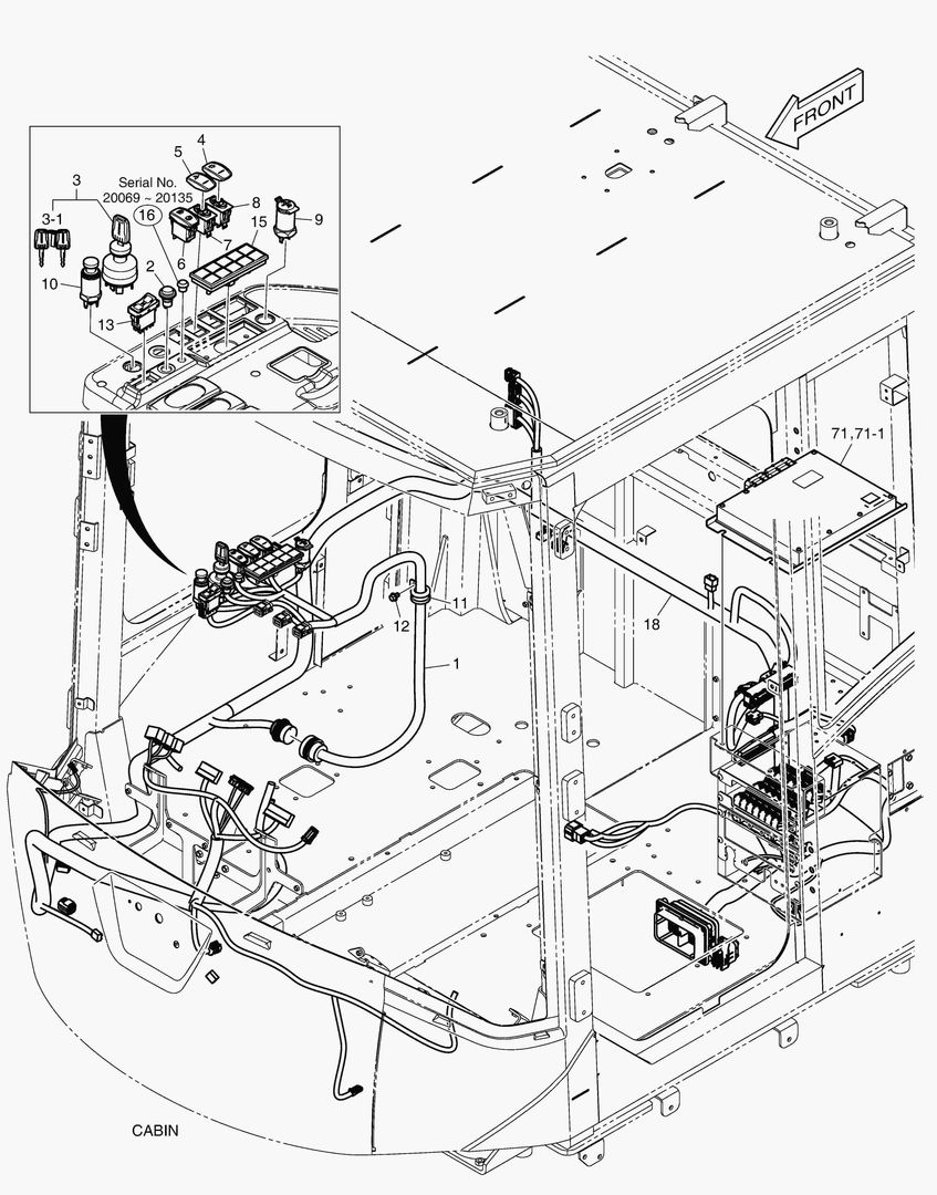 ЭЛЕКТРИЧЕСКИЕ ЗАПЧАСТИ - КАБИНА(ЭЛЕКТРИКА 2SP)