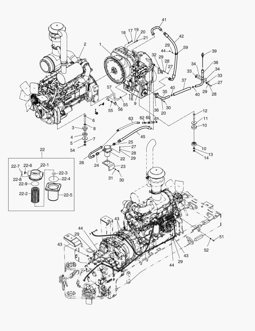 Спецтехника 6400 ENGINE & TRANSMISSION ASSВґY(DISD & SENSOR) - главное фото