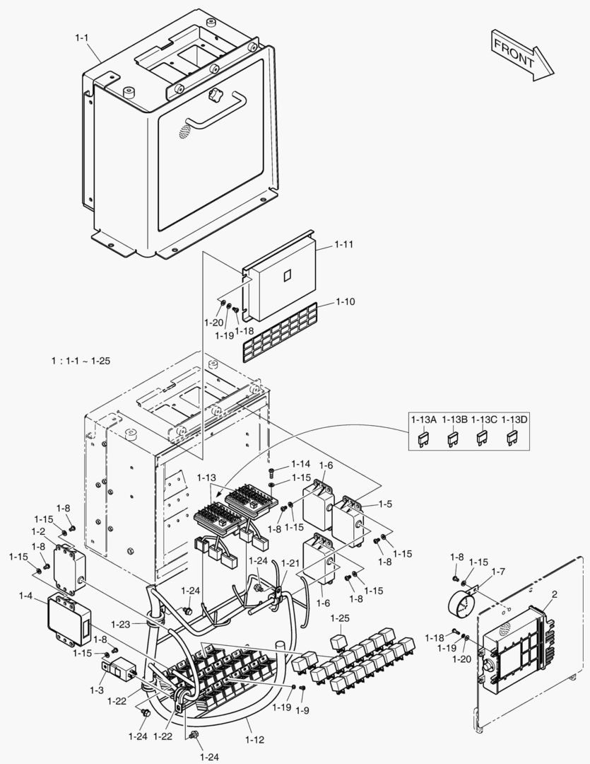 1510 ELECTRIC BOX - FNR LEVER [5001~5028]