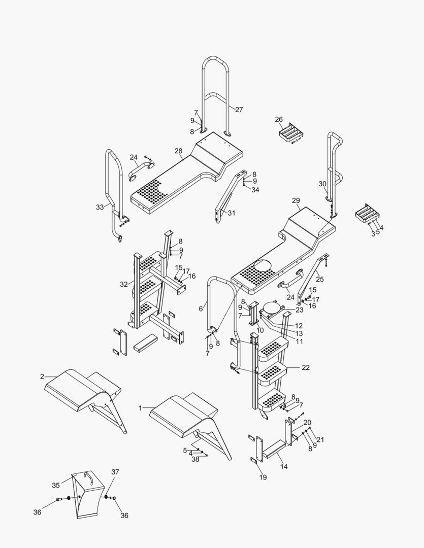 5430 FENDER & LADDER ASSY(WHEEL CHOCK) [10537~]