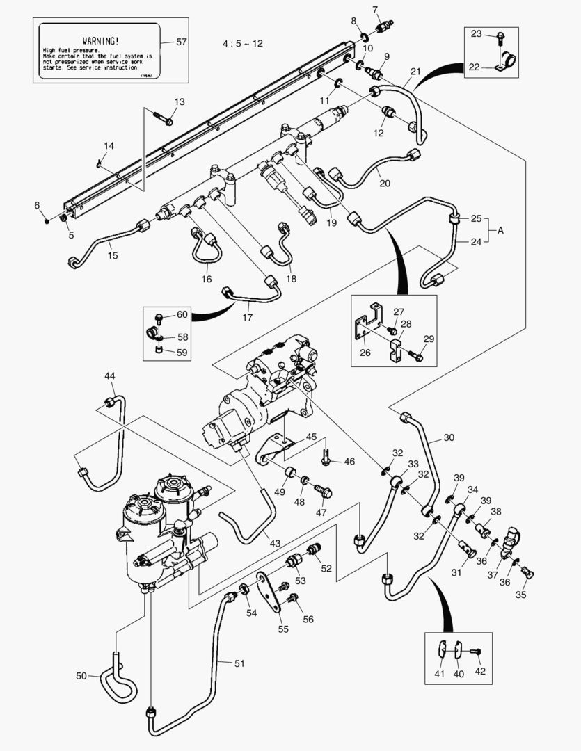 048 FUEL FILTER UNIT, FUEL PIPES