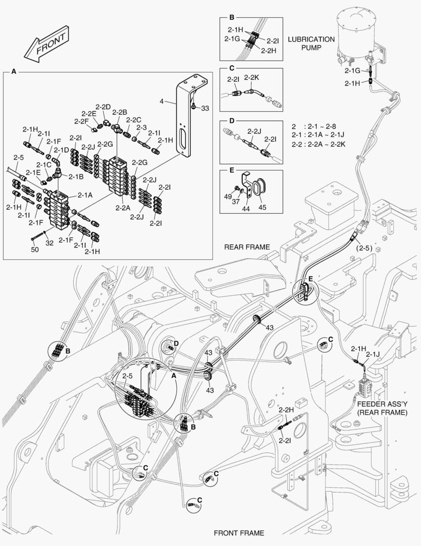 СМАЗКА - ПИТАТЕЛЬ(ПЕРЕДНЯЯ РАМА)