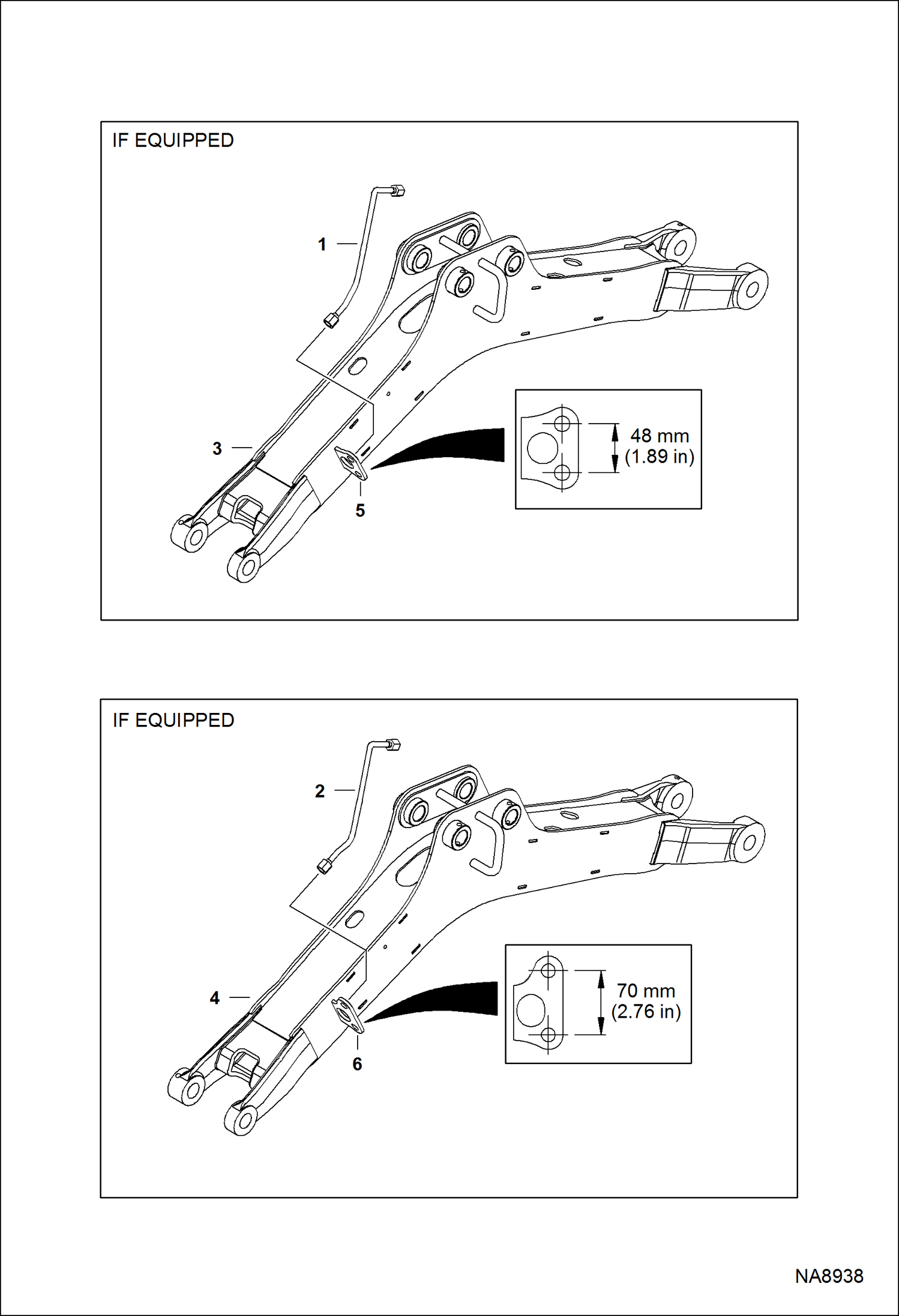 СХЕМА ГИДРАВЛИЧЕСКОЙ СИСТЕМЫ (ДЕТАЛИ ТРУБОПРОВОДА НА СТРЕЛЕ)
