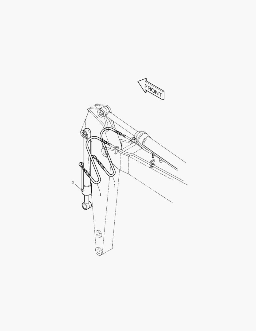 ГИДРОСИСТЕМА РУКОЯТИ-РУКОЯТЬ 2.5 м(СТРЕЛА С ИЗМЕНЯЕМОЙ ГЕОМЕТРИЕЙ)