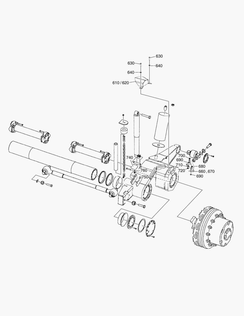G250-6 FRONT AXLE SUSPENSION
