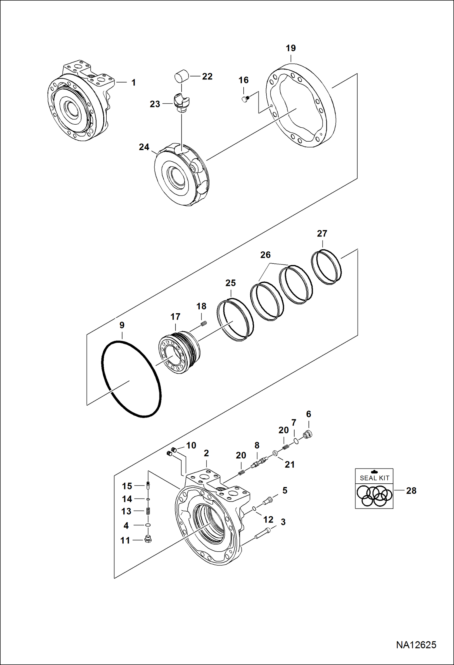 ГИДРОСТАТИЧЕСКИЙ ДВИГАТЕЛЬ (ОДНА СКОРОСТЬ) (R921811669)