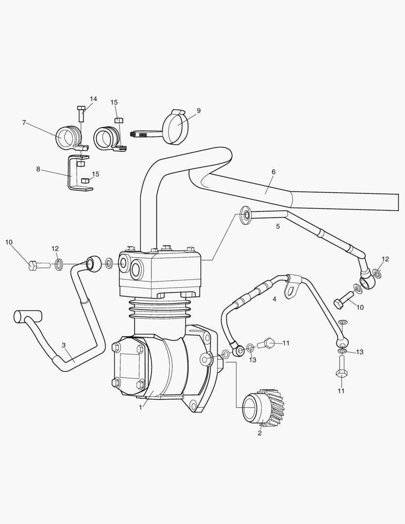 ОДИН ЦИЛИНДР ВОЗДУШНОГО КОМПРЕССОРА