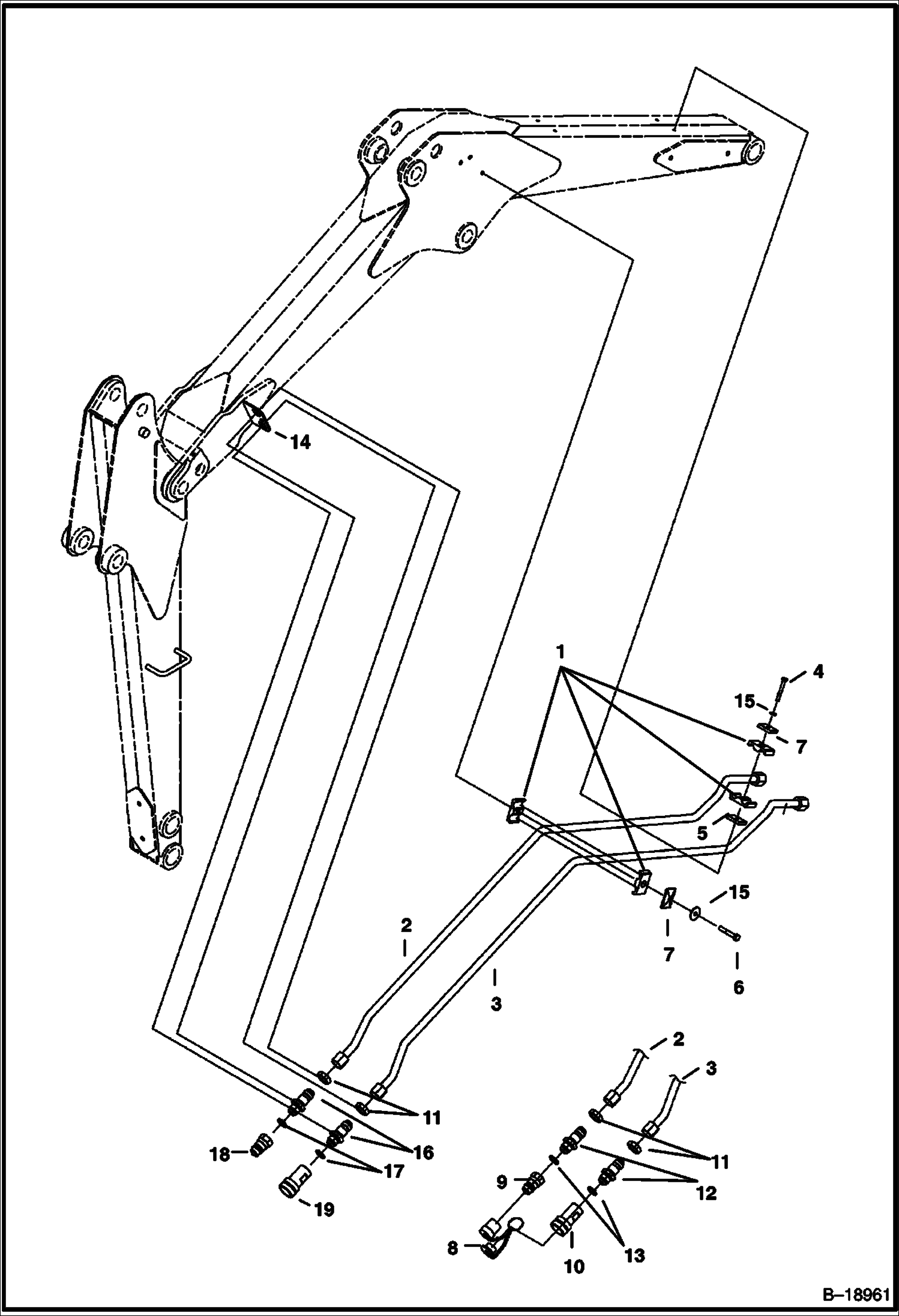 СХЕМА ГИДРАВЛИЧЕСКОЙ СИСТЕМЫ (ВСПОМОГАТЕЛЬНОЕ УСТРОЙСТВО) (СЕРИЙНЫЙ НОМЕР 511721116 И ВЫШЕ)