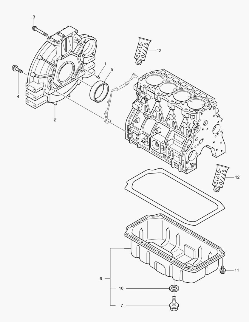 052 FLYWHEEL HOUSING & OIL PAN [1154~1680]