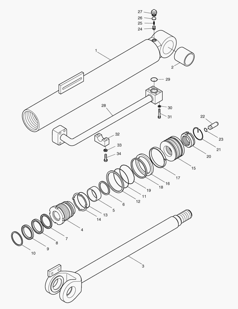 ЦИЛИНДР КОВША-ЛЕВОСТОРОННИЙ