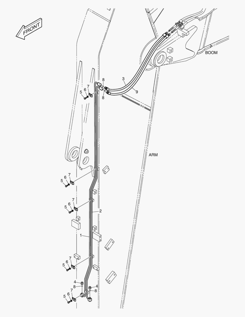 ГИДРОСИСТЕМА РУКОЯТИ - РУКОЯТЬ 3.5 м(БЫСТРОУСТАНАВЛИВАЕМЫЙ ФИКСАТОР)