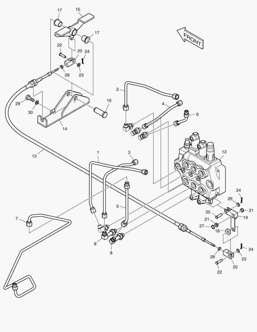 6570 BOOM & BUCKET PIPING - JOYSTICK