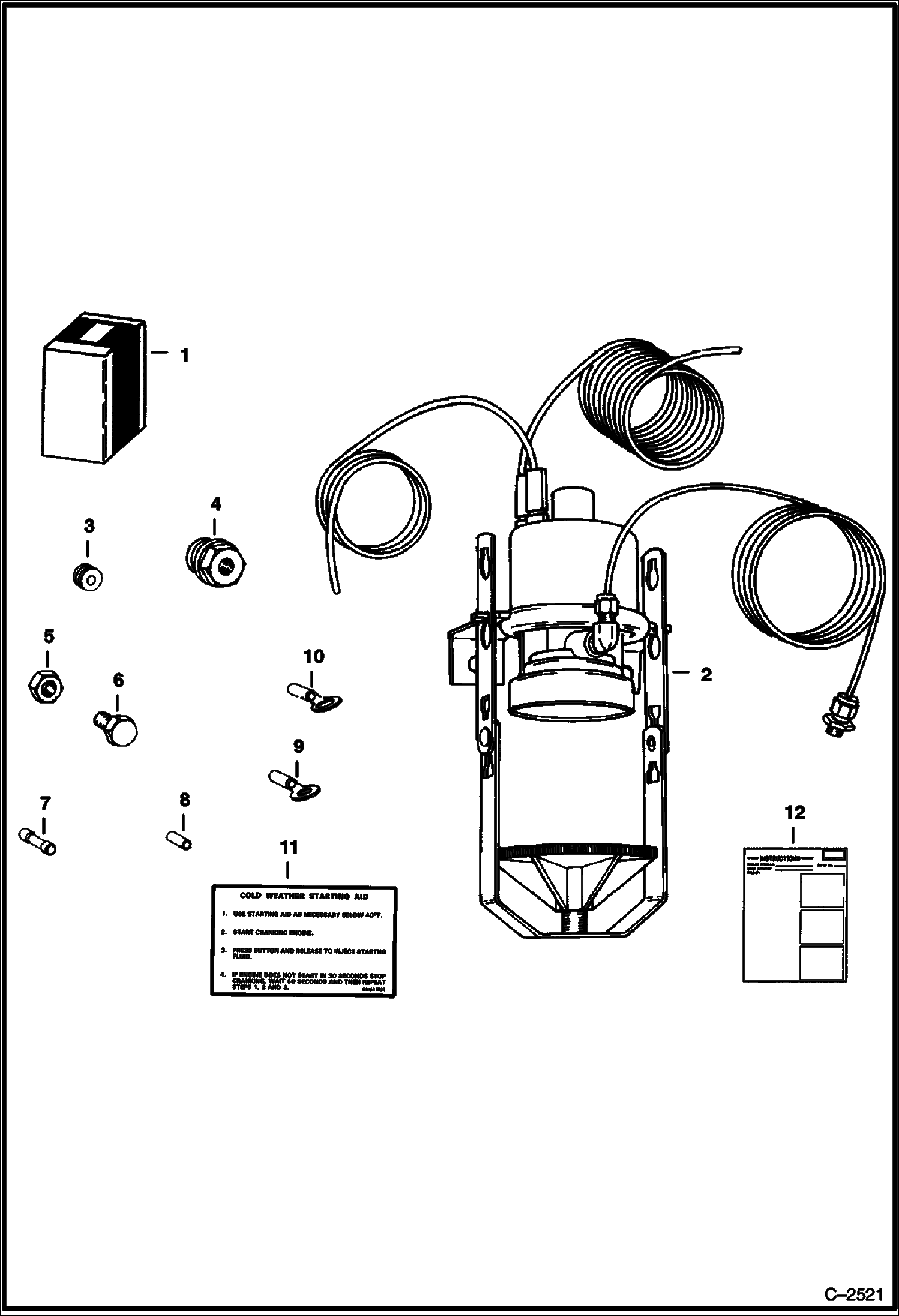 КОМПЛЕКТ МЕХАНИЗМОВ ХОЛОДНОГО ЗАПУСКА ДВИГАТЕЛЯ