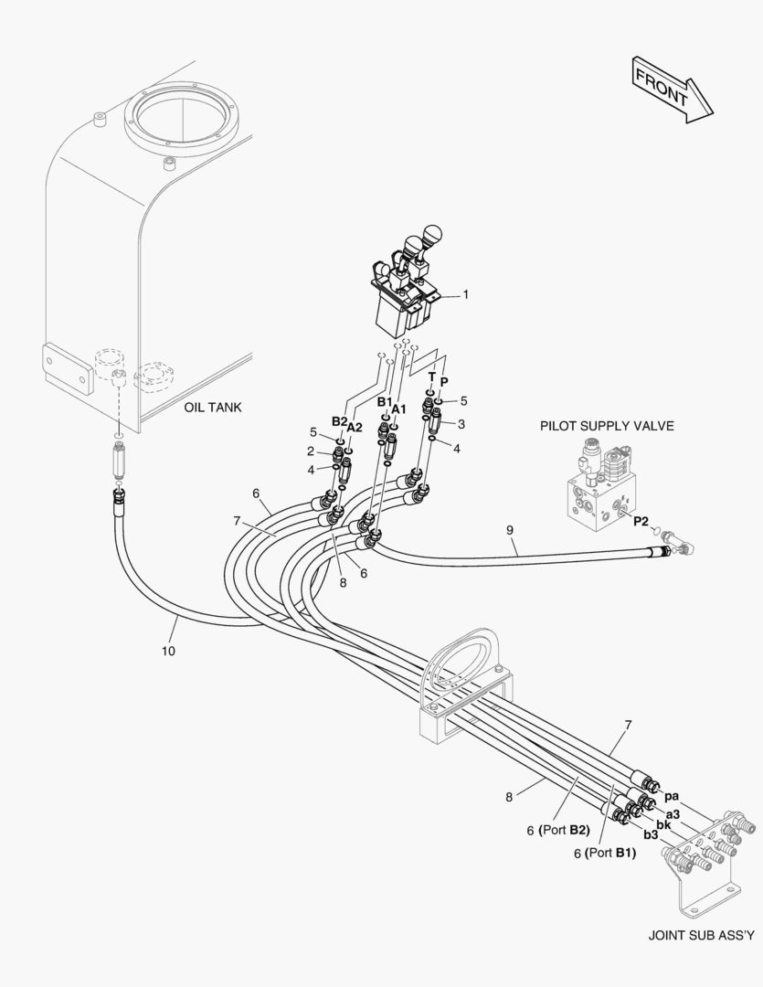 ТРУБОПРОВОД СЕРВОУПРАВЛЕНИЯ - ПАЛЕЦ + 2 КАТУШКИ