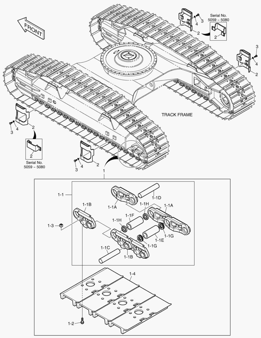 2171 TRACK SHOE ASS`Y - 700G [5059~]