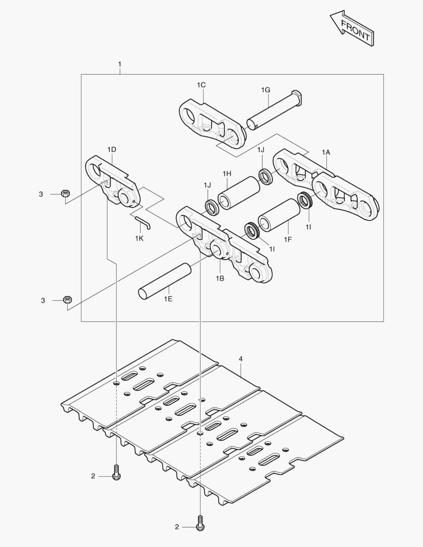 2170 TRACK SHOE ASS`Y - 600G [5001~5449]