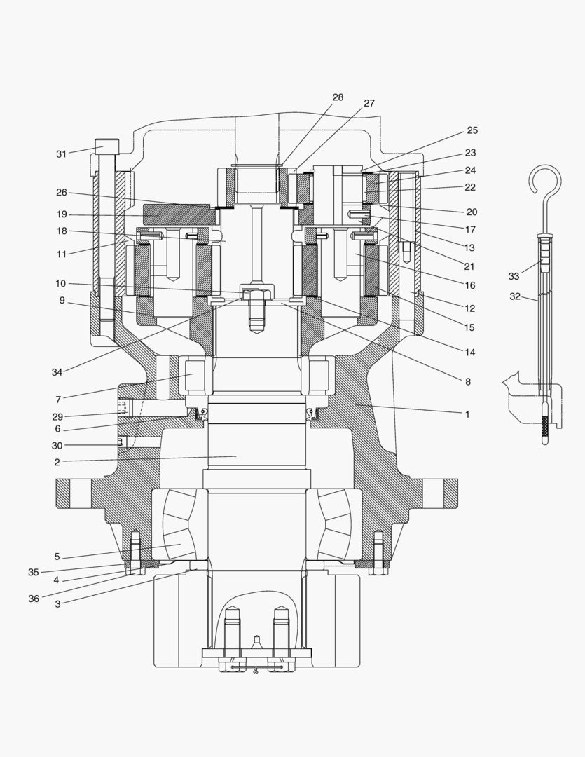 6146 SWING REDUCTION GEAR(3) [1381~]