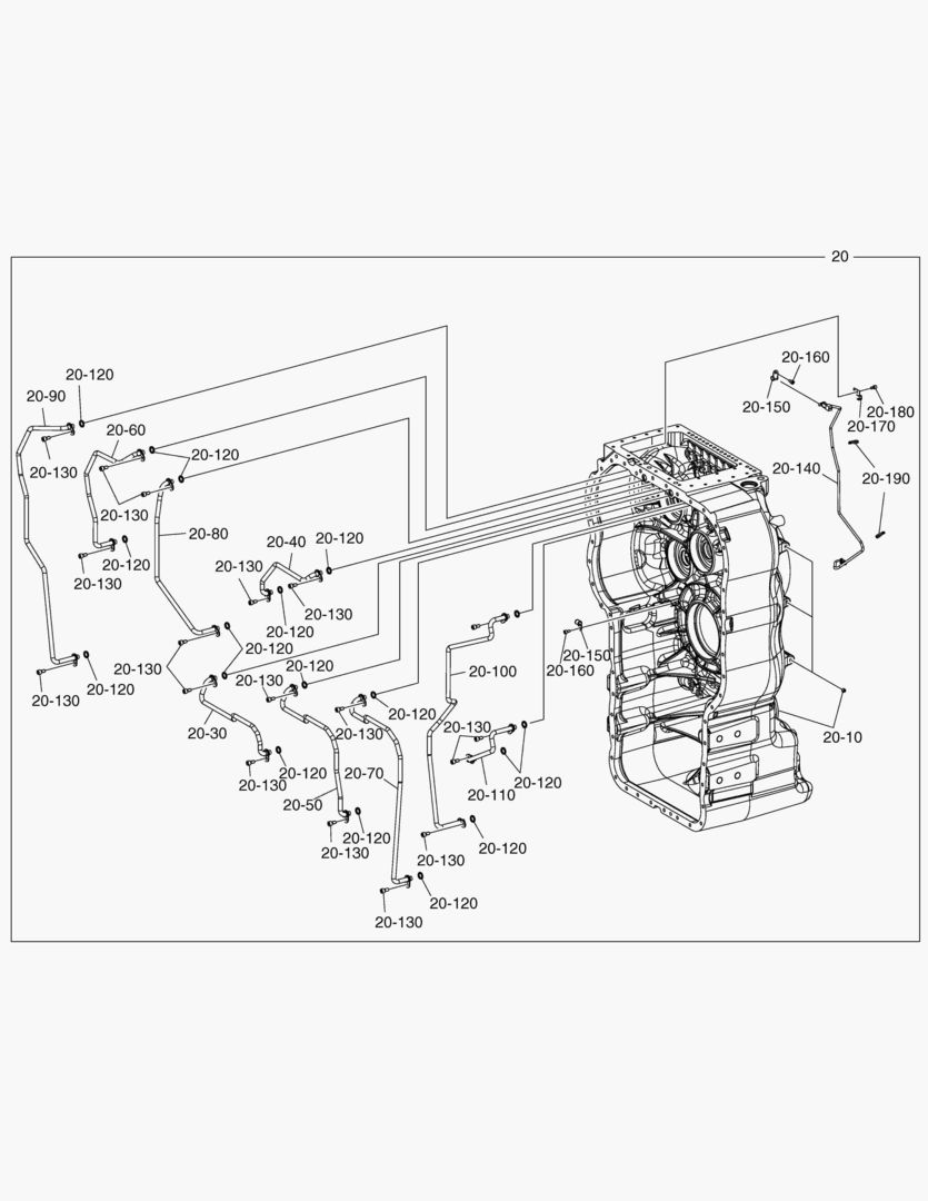 G070-140 GEARBOX HOUSING - REAR [~8X1150]