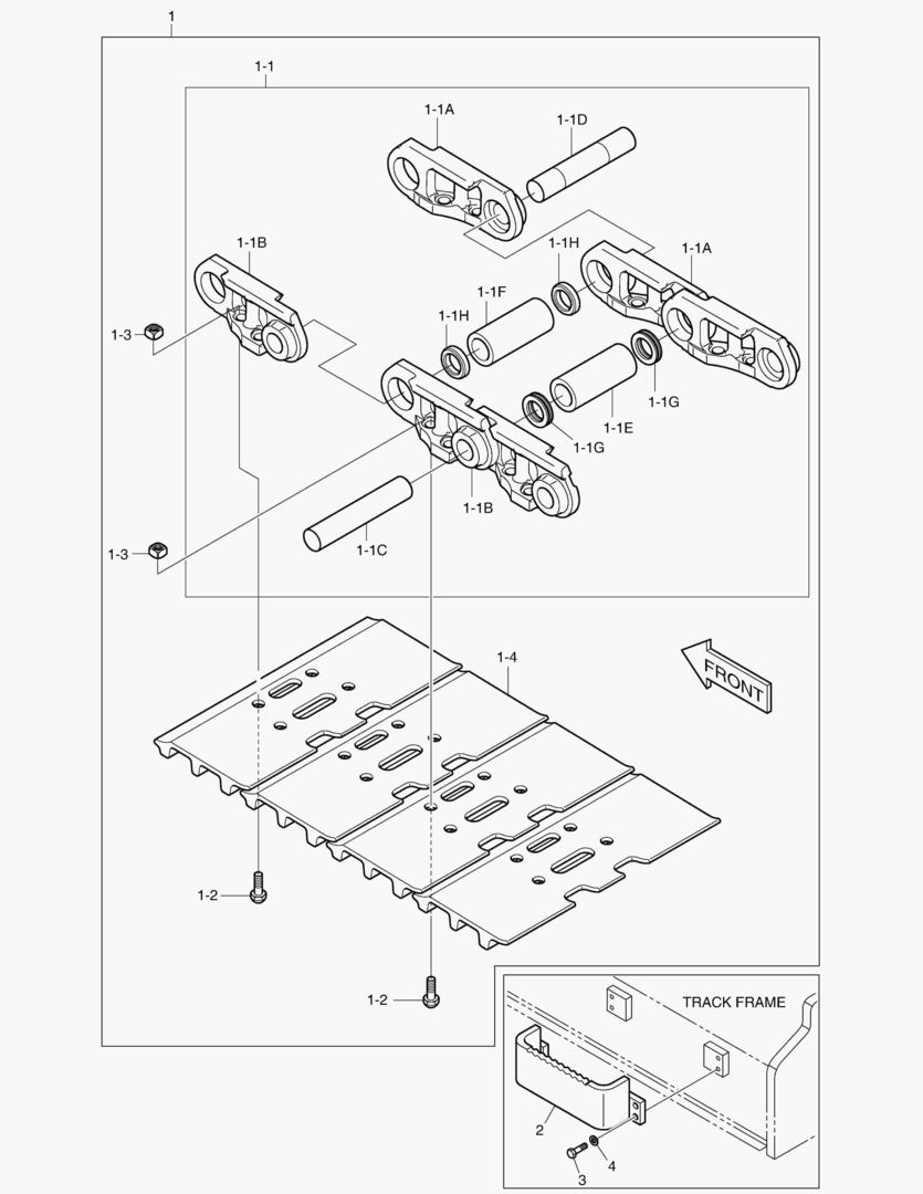 БАШМАК ГУСЕНИЦЫ В СБОРЕ - 600G