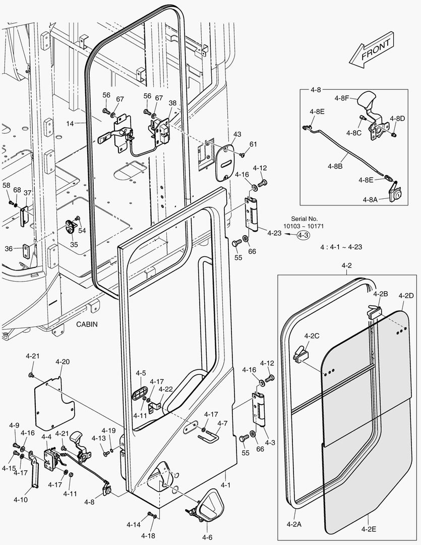 6030 CABIN(4) - DOOR ASS`Y(L.H)