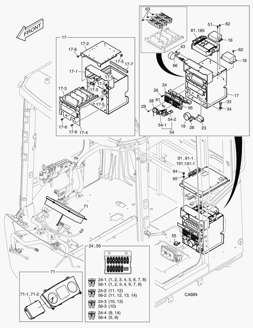 Схема 1660 ELECTRIC PARTS(2) - CABIN