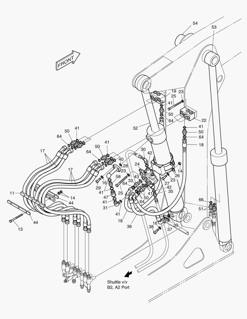 Спецтехника 7020 FRONT PIPING(1)-ARTI. BOOM [1~2599] - главное фото