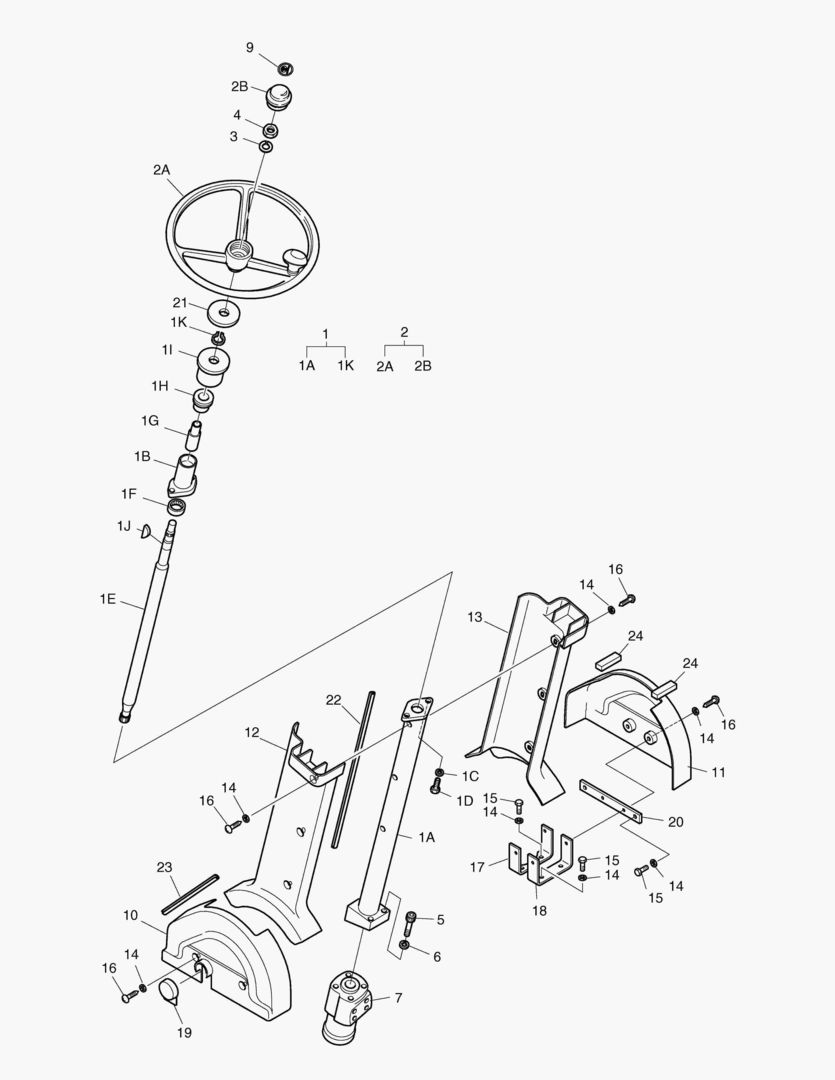 1452 STEERING WHEEL ASS`Y [1281~1304]