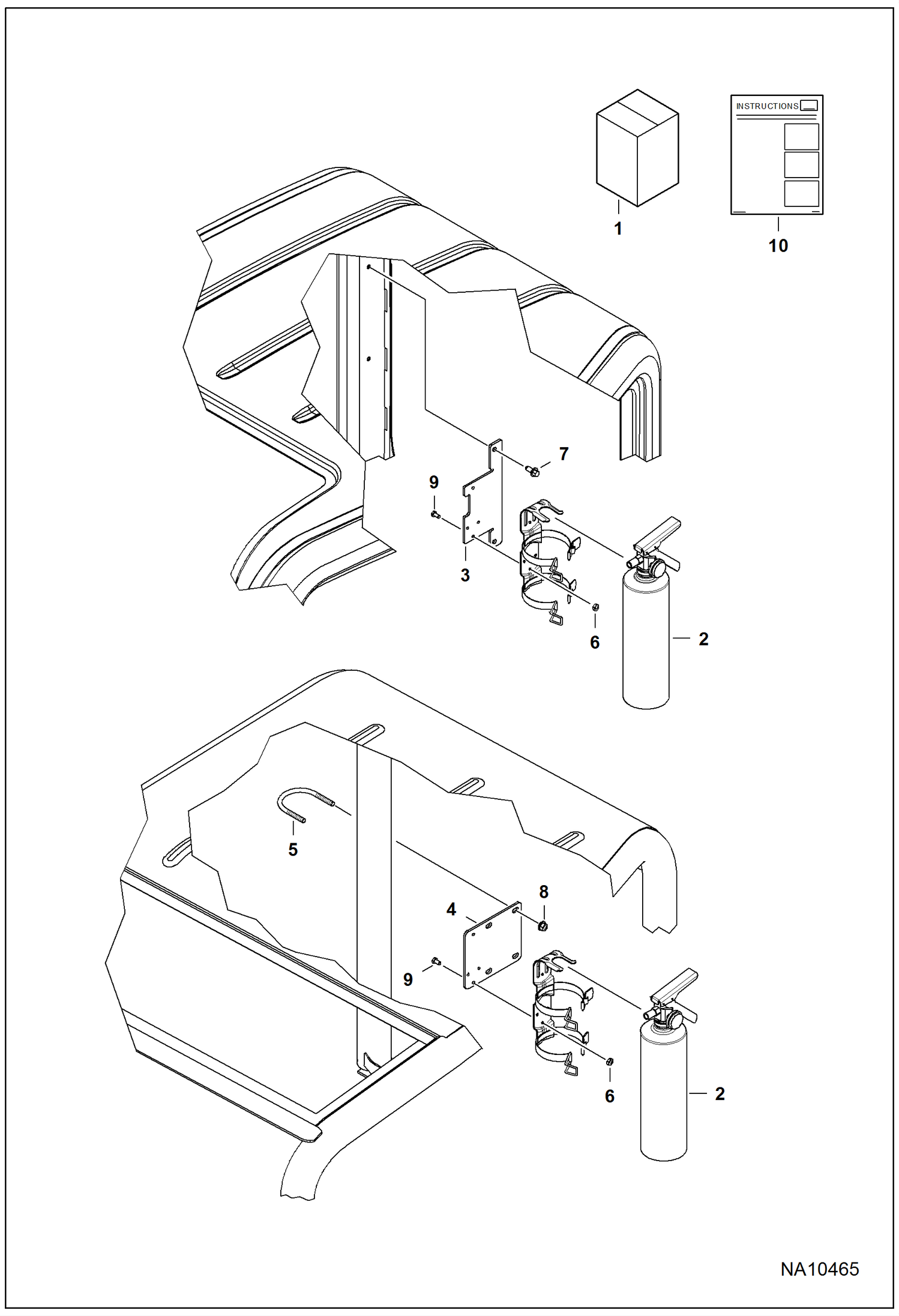 Схема КОМПЛЕКТ ОГНЕТУШИТЕЛЯ