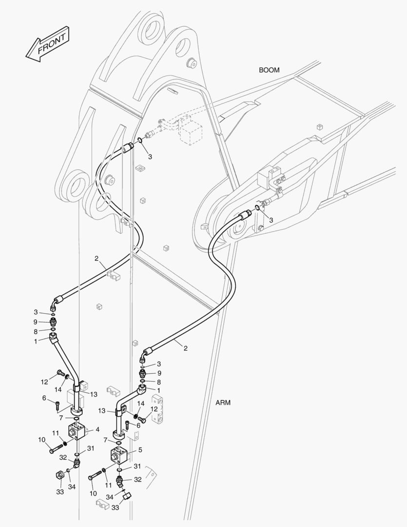ГИДРОСИСТЕМА РУКОЯТИ - ВРАЩАЮЩИЙСЯ(РУКОЯТЬ 2.6 м)