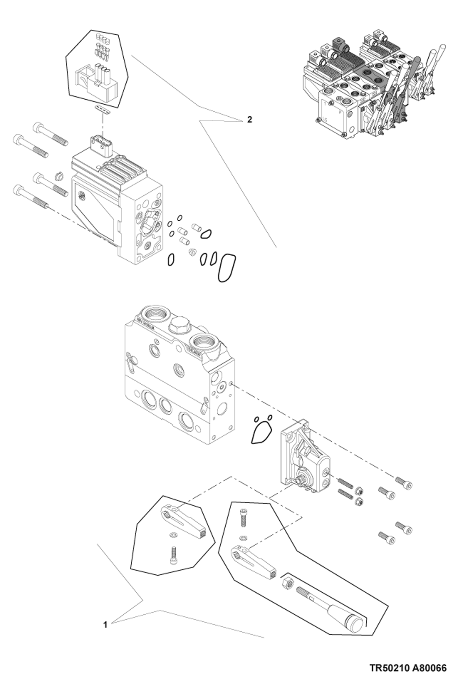 Схема СЕКЦИЯ РАСПРЕДЕЛИТЕЛЯ (ТЕЛЕСКОПИЧЕСКИЙ ПОГРУЗЧИК) (СЕРИЙНЫЙ НОМЕР И ВЫШЕ)