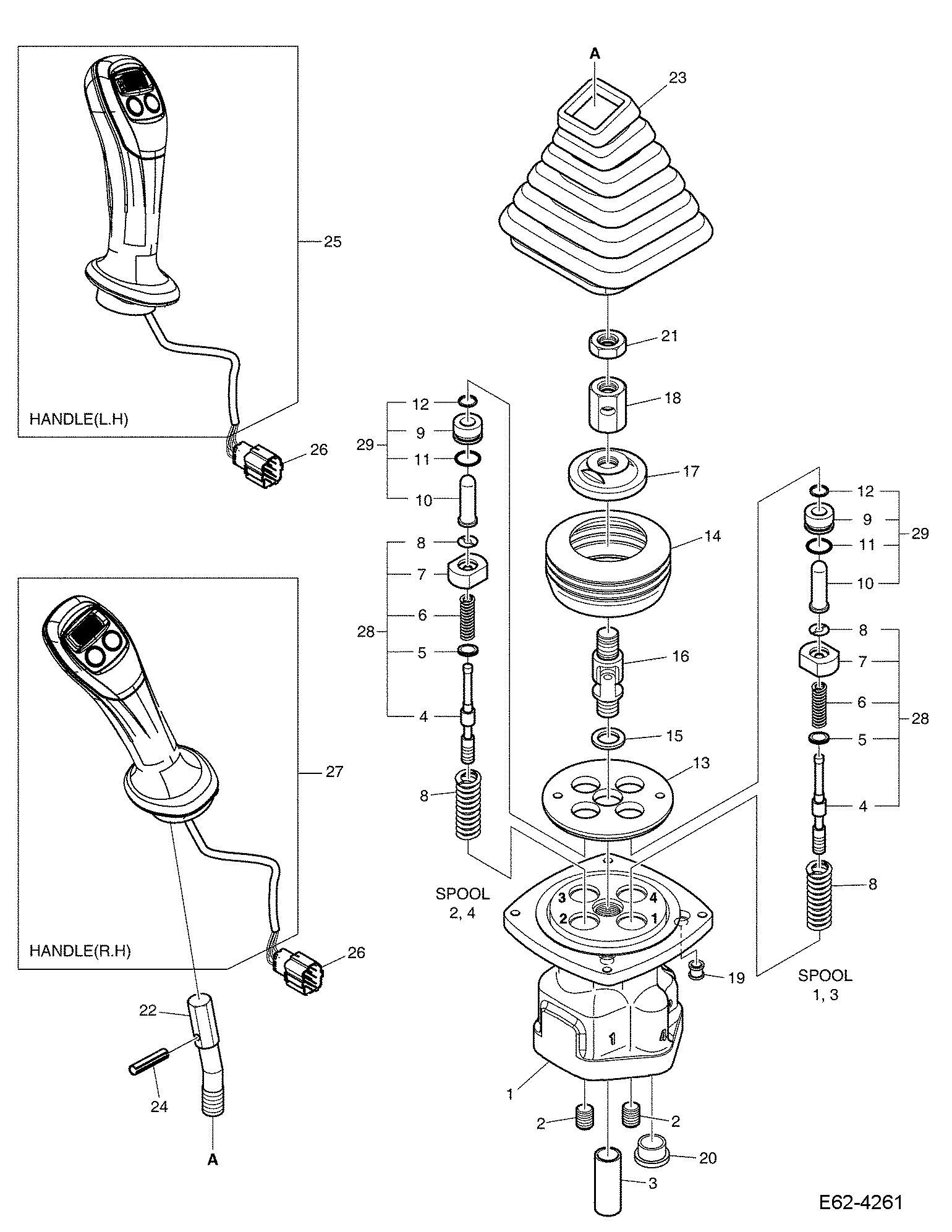 КЛАПАН ДЖОЙСТИКА (СЕРИЙНЫЙ НОМЕР B34S12823 И ВЫШЕ)