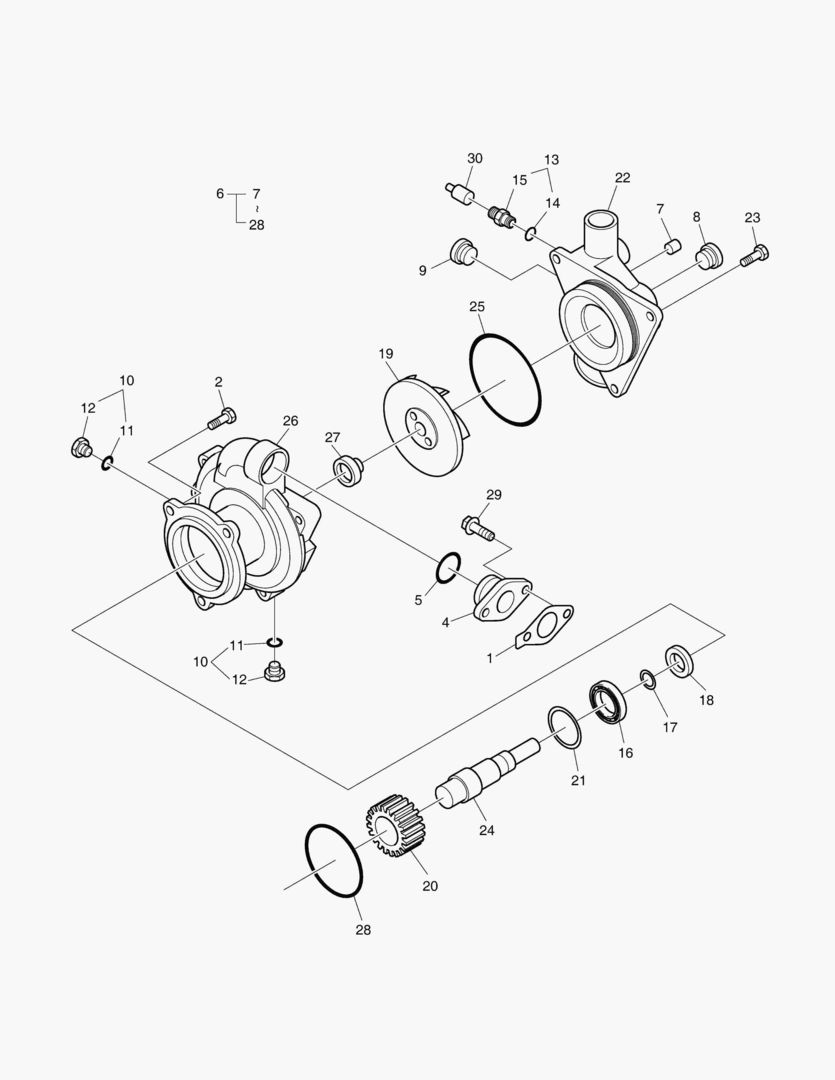 ВОДЯНАЯ ПОМПА В СБОРЕ