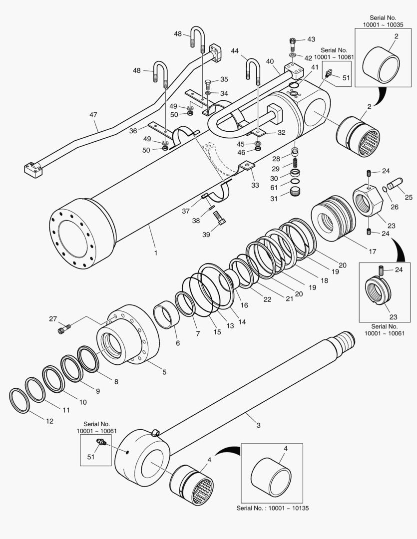 Схема ЦИЛИНДР РУКОЯТИ - ГИДРОЗАМОК(СТРЕЛА 6.3 м)