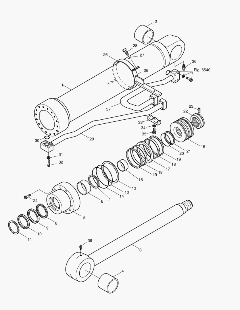 ЦИЛИНДР СТРЕЛЫ(ПРАВОСТОРОННИЙ)-ГИДРОЗАМОК