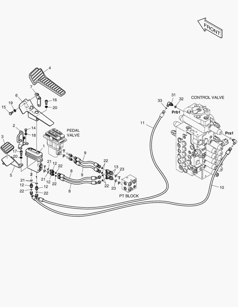 ТРУБОПРОВОД СЕРВОУПРАВЛЕНИЯ - ШАРНИРНАЯ СТРЕЛА