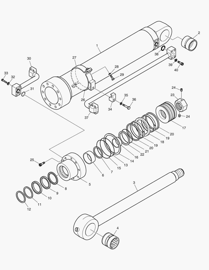 4310 BUCKET CYLINDER - ARM 2.4m [1001~1005]