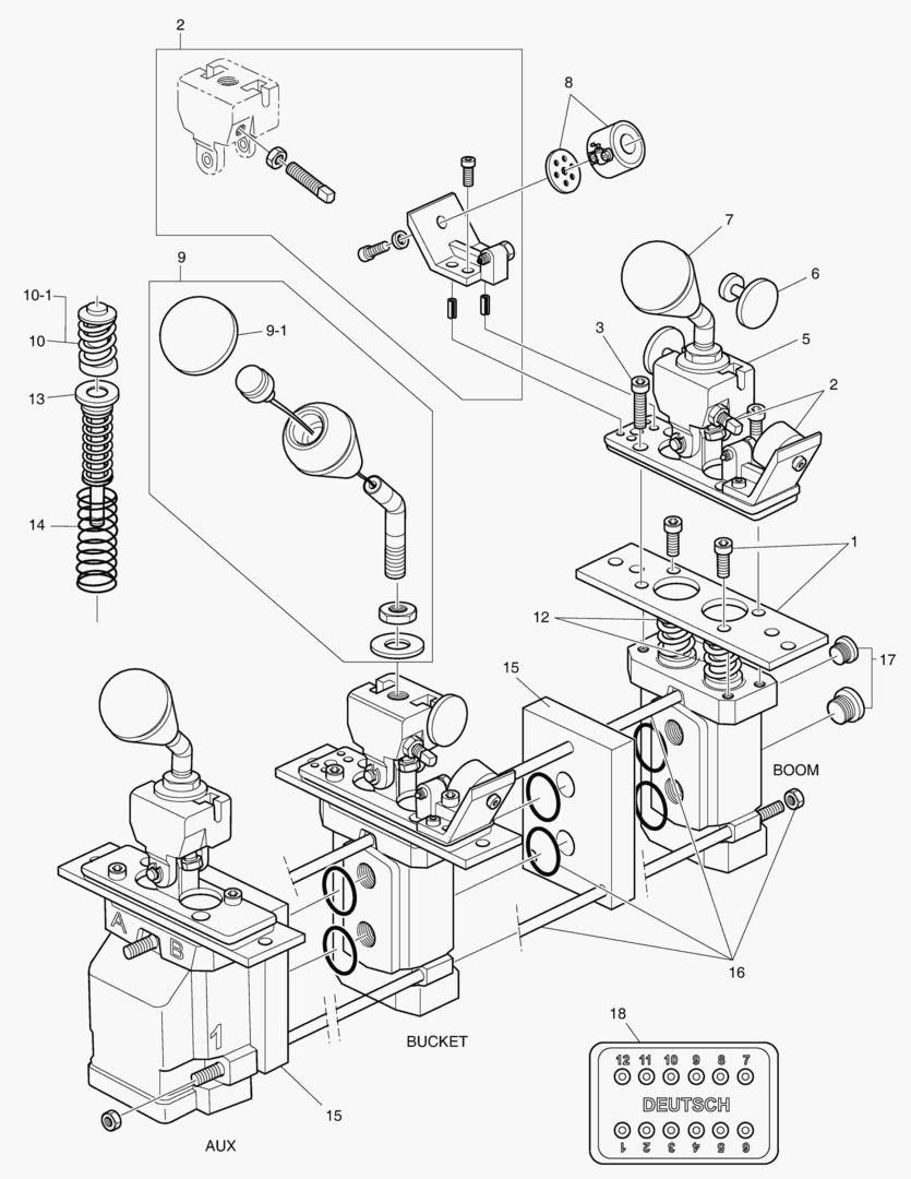 КЛАПАН С ДИСТАНЦИОННЫМ УПРАВЛЕНИЕМ - 3 SP + 3 РЫЧАГА