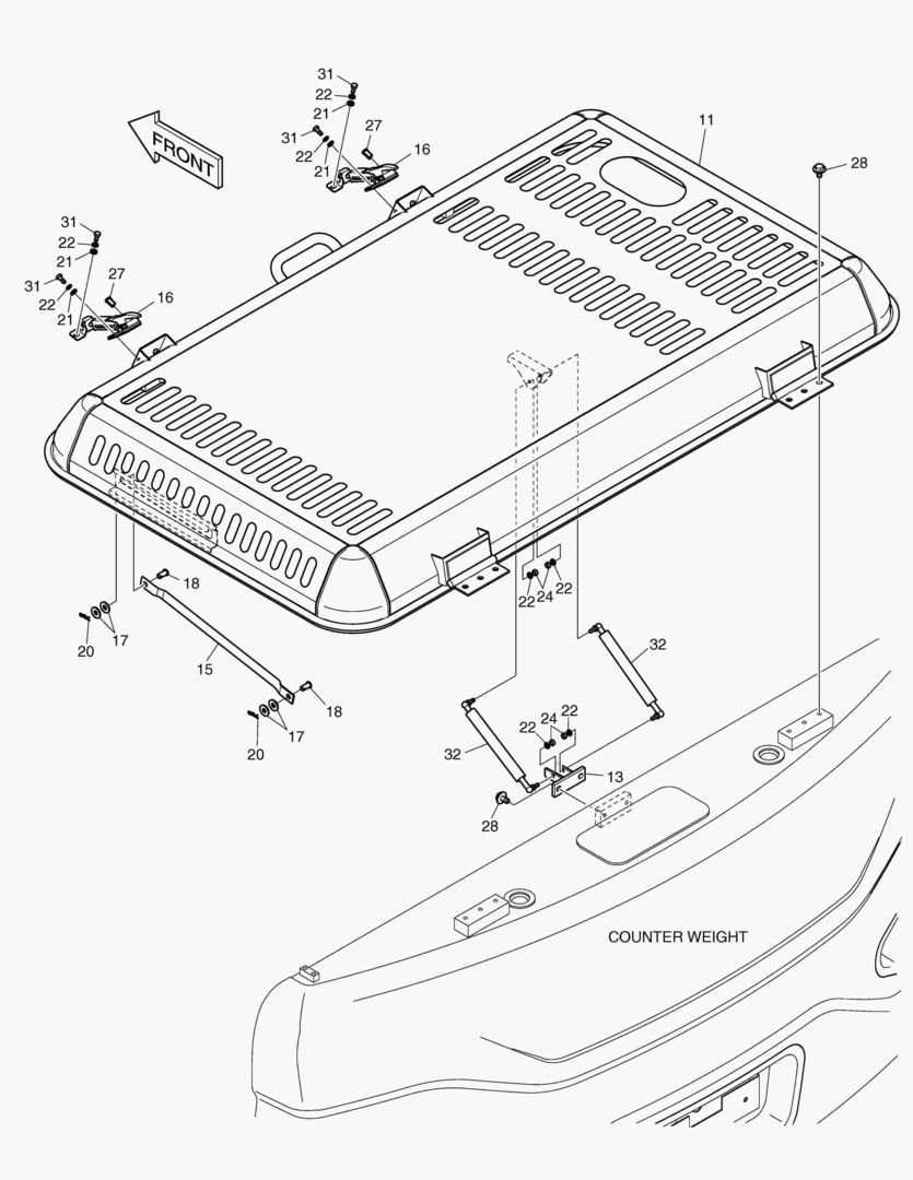 КРЫШКА ДВИГАТЕЛЯ