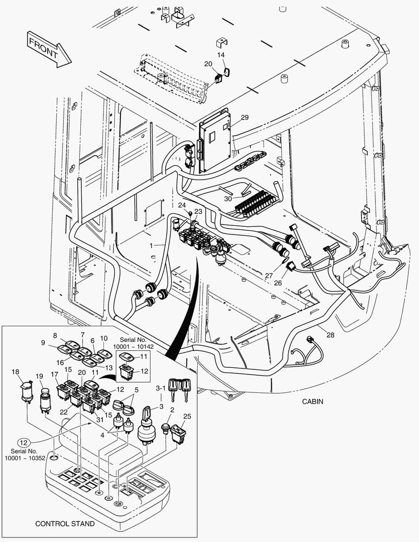 ЭЛЕКТРИЧЕСКИЕ ЗАПЧАСТИ - КАБИНА(ЭЛЕКТРИКА 2SP)