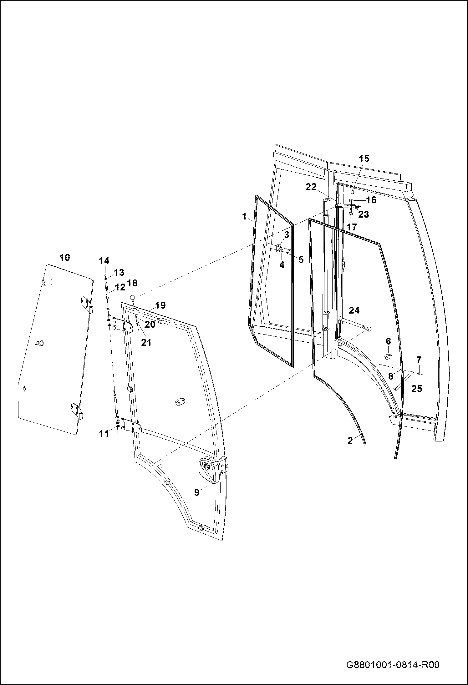 БОКОВАЯ РАМА КАБИНЫ В СБОРЕ