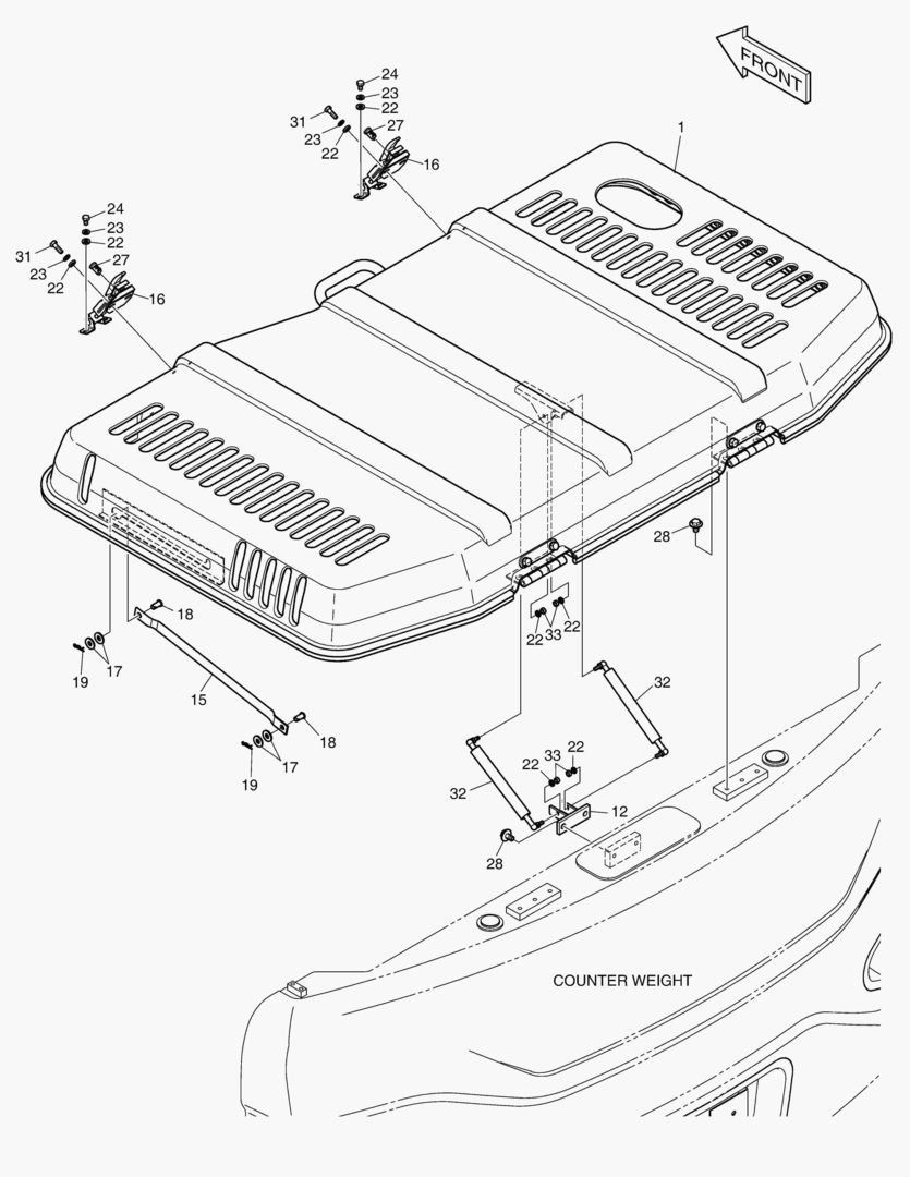 КРЫШКА ДВИГАТЕЛЯ