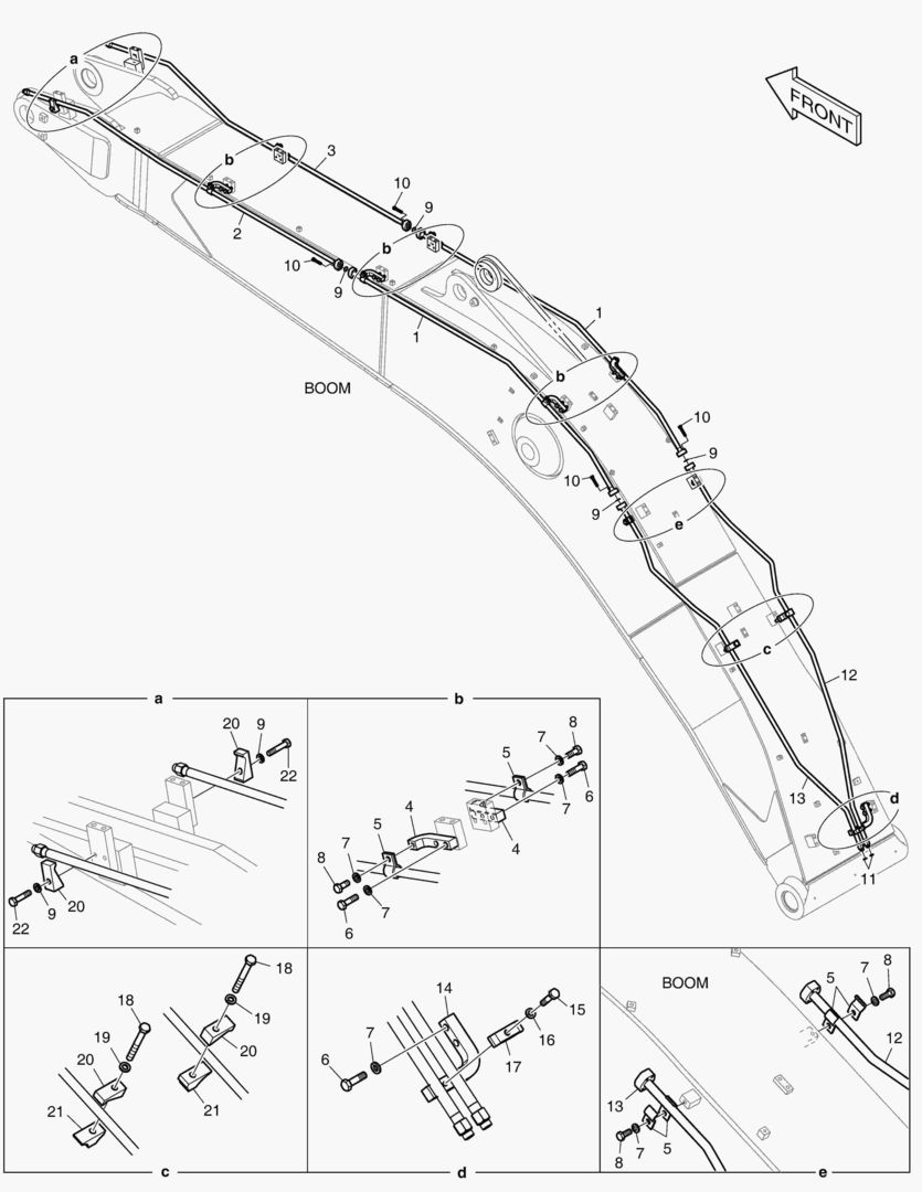 Схема ГИДРОСИСТЕМА СТРЕЛЫ-ВРАЩЕНИЕ