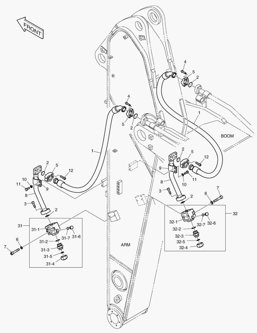 6630 ARM PIPING - ONE & TWO WAY(ARM 2.6m)