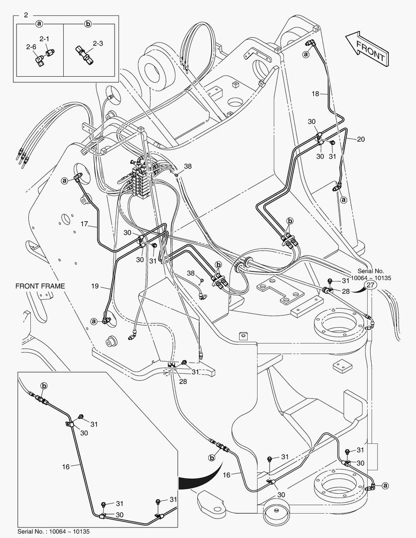 6100 LUBRICATION PIPING - LONG BOOM(2) [10064~]
